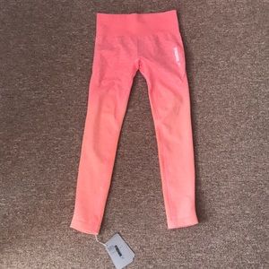 gymshark ombre seamless peach coral
